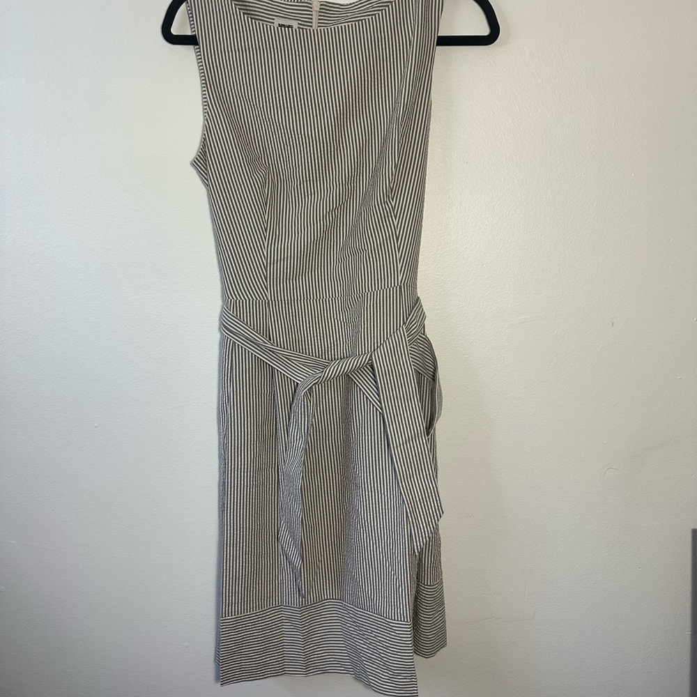Anne Klein Black and White Striped Mini Dress - Picture 3 of 7